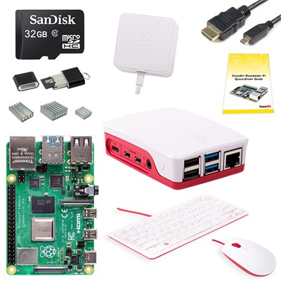 Raspberry Pi 4 Complete Starter Kit With Official Case