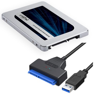 Crucial 500GB SSD USB Adapter