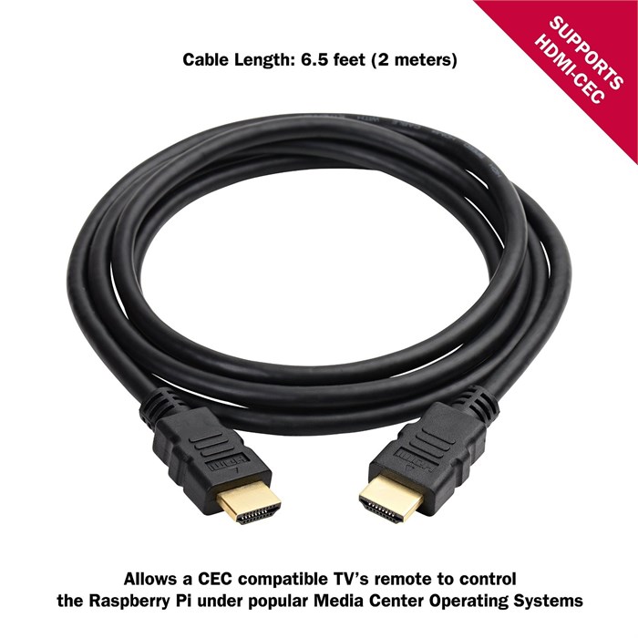CanaKit Premium HDMI Cable 6.5 Feet 2 Meters